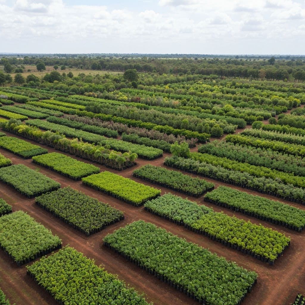 GreenAngels tree nursery aerial view