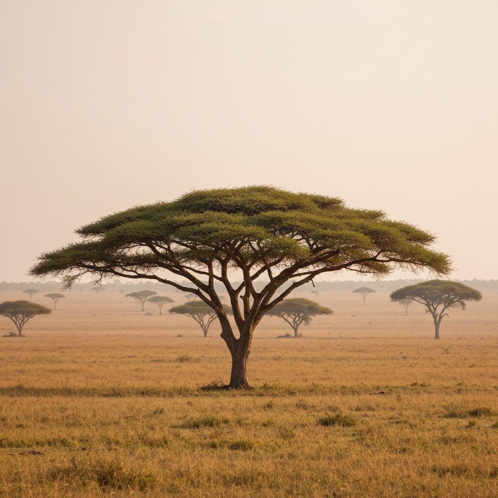 Acacia tree in Kenya savanna