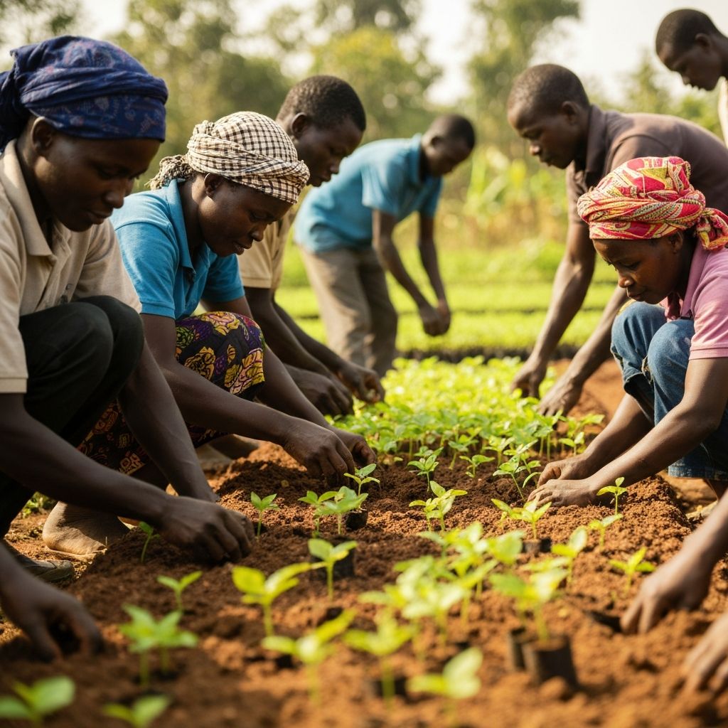 GreenAngels team planting trees in Kenya
